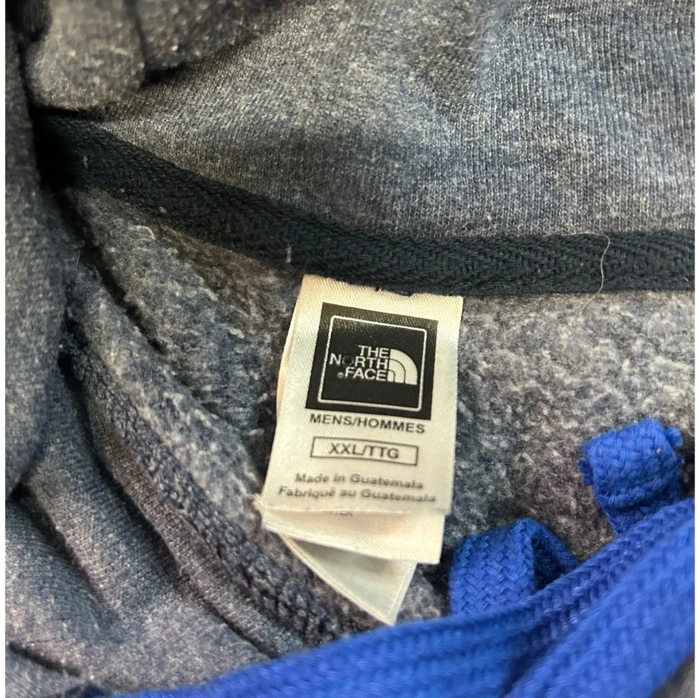 The North Face Mens XXL Gray Blue Logo Since 1968 Pullover Hoodie Sweatshirt